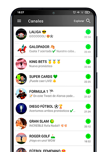 Página principal de la app